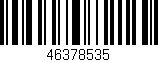 Código de barras (EAN, GTIN, SKU, ISBN): '46378535'