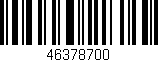 Código de barras (EAN, GTIN, SKU, ISBN): '46378700'