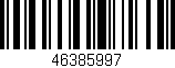 Código de barras (EAN, GTIN, SKU, ISBN): '46385997'