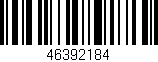 Código de barras (EAN, GTIN, SKU, ISBN): '46392184'