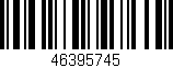 Código de barras (EAN, GTIN, SKU, ISBN): '46395745'