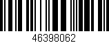 Código de barras (EAN, GTIN, SKU, ISBN): '46398062'