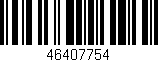 Código de barras (EAN, GTIN, SKU, ISBN): '46407754'
