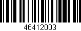 Código de barras (EAN, GTIN, SKU, ISBN): '46412003'