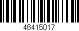 Código de barras (EAN, GTIN, SKU, ISBN): '46415017'