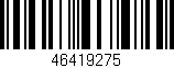 Código de barras (EAN, GTIN, SKU, ISBN): '46419275'