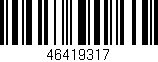 Código de barras (EAN, GTIN, SKU, ISBN): '46419317'