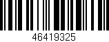 Código de barras (EAN, GTIN, SKU, ISBN): '46419325'
