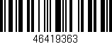 Código de barras (EAN, GTIN, SKU, ISBN): '46419363'