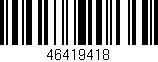 Código de barras (EAN, GTIN, SKU, ISBN): '46419418'
