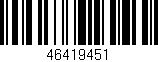 Código de barras (EAN, GTIN, SKU, ISBN): '46419451'