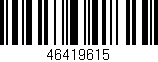 Código de barras (EAN, GTIN, SKU, ISBN): '46419615'