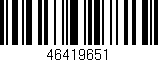 Código de barras (EAN, GTIN, SKU, ISBN): '46419651'