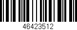 Código de barras (EAN, GTIN, SKU, ISBN): '46423512'