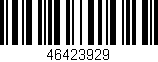 Código de barras (EAN, GTIN, SKU, ISBN): '46423929'