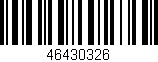 Código de barras (EAN, GTIN, SKU, ISBN): '46430326'