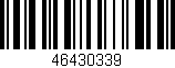 Código de barras (EAN, GTIN, SKU, ISBN): '46430339'