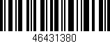 Código de barras (EAN, GTIN, SKU, ISBN): '46431380'