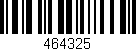 Código de barras (EAN, GTIN, SKU, ISBN): '464325'