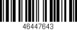Código de barras (EAN, GTIN, SKU, ISBN): '46447643'