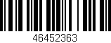 Código de barras (EAN, GTIN, SKU, ISBN): '46452363'