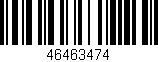 Código de barras (EAN, GTIN, SKU, ISBN): '46463474'