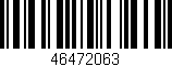 Código de barras (EAN, GTIN, SKU, ISBN): '46472063'
