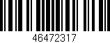Código de barras (EAN, GTIN, SKU, ISBN): '46472317'