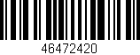 Código de barras (EAN, GTIN, SKU, ISBN): '46472420'