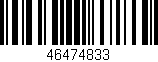Código de barras (EAN, GTIN, SKU, ISBN): '46474833'