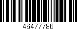 Código de barras (EAN, GTIN, SKU, ISBN): '46477786'