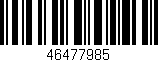 Código de barras (EAN, GTIN, SKU, ISBN): '46477985'
