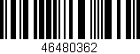 Código de barras (EAN, GTIN, SKU, ISBN): '46480362'
