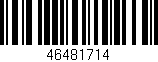 Código de barras (EAN, GTIN, SKU, ISBN): '46481714'