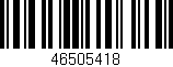 Código de barras (EAN, GTIN, SKU, ISBN): '46505418'