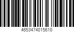 Código de barras (EAN, GTIN, SKU, ISBN): '4653474015610'
