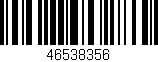 Código de barras (EAN, GTIN, SKU, ISBN): '46538356'