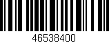 Código de barras (EAN, GTIN, SKU, ISBN): '46538400'