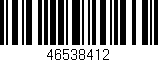 Código de barras (EAN, GTIN, SKU, ISBN): '46538412'