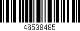Código de barras (EAN, GTIN, SKU, ISBN): '46538485'