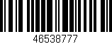 Código de barras (EAN, GTIN, SKU, ISBN): '46538777'