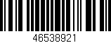 Código de barras (EAN, GTIN, SKU, ISBN): '46538921'