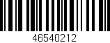 Código de barras (EAN, GTIN, SKU, ISBN): '46540212'