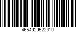 Código de barras (EAN, GTIN, SKU, ISBN): '4654320523310'
