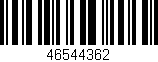 Código de barras (EAN, GTIN, SKU, ISBN): '46544362'