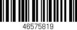 Código de barras (EAN, GTIN, SKU, ISBN): '46575819'