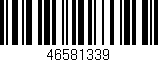 Código de barras (EAN, GTIN, SKU, ISBN): '46581339'