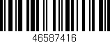 Código de barras (EAN, GTIN, SKU, ISBN): '46587416'