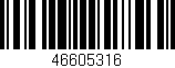 Código de barras (EAN, GTIN, SKU, ISBN): '46605316'