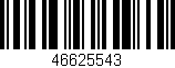 Código de barras (EAN, GTIN, SKU, ISBN): '46625543'